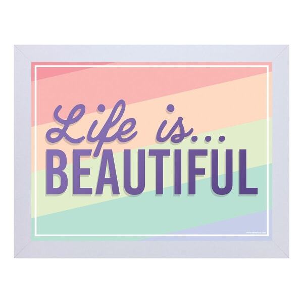 Grindstore Life Is Beautiful Wooden Framed Poster