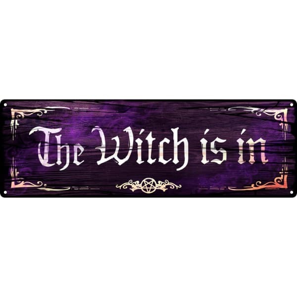 Grindstore The Witch Is In Tin Slim Plaque