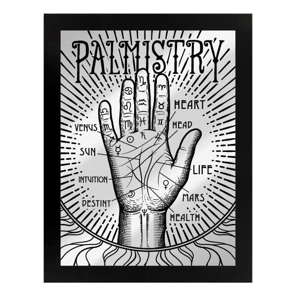 Grindstore Palmistry Mirrored Plaque