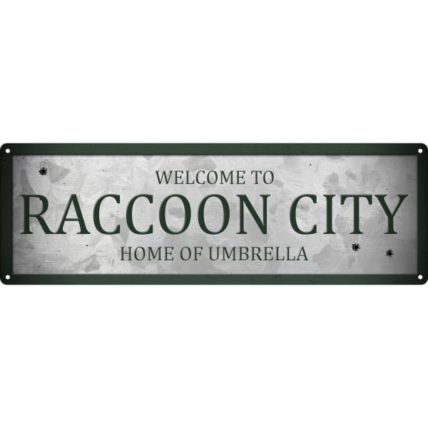 Grindstore Welcome To Raccoon City Slim Tin Sign