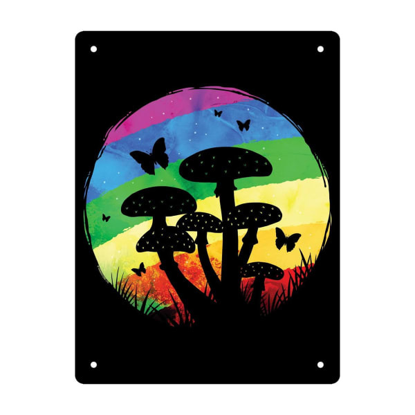 Grindstore Rainbow Mushroom Plaque