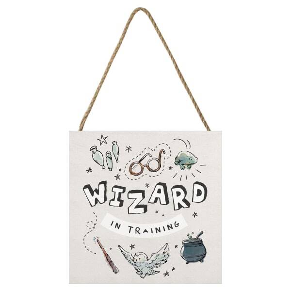 Harry Potter Wizard In Training Wooden Block (20cm x 20cm)