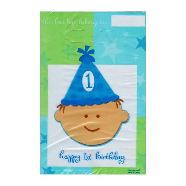 Amscan Boy 1st Birthday Party Bags (Pack of 8)