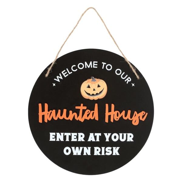 Something Different Haunted House Round Plaque