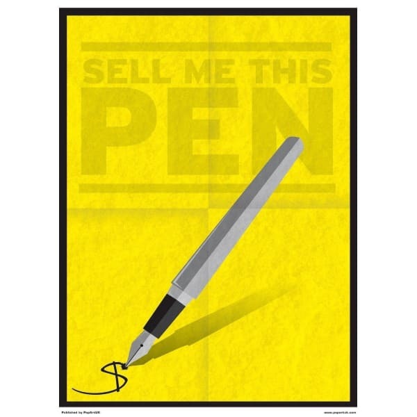 Grindstore Minimal Movies Sell Me This Pen Mini Poster