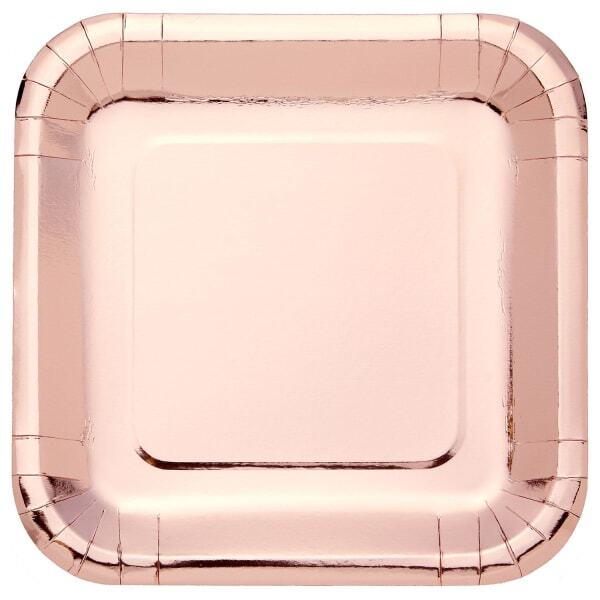 Amscan Metallic Square Party Plates (Pack of 8)