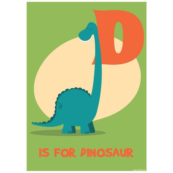 Grindstore D Is For Dinosaur Poster