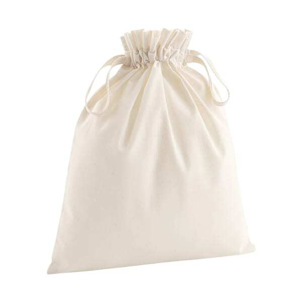 Westford Mill Organic Cotton Drawstring Bag (15cm x 10cm)