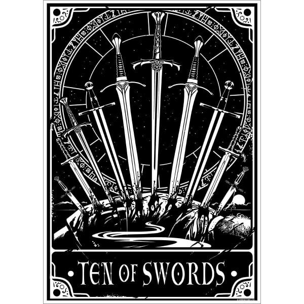 Deadly Tarot Ten Of Swords Poster