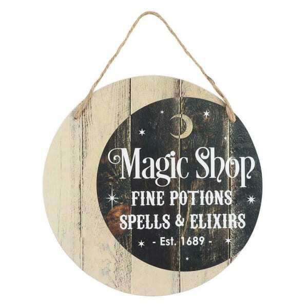 Something Different Magic Shop Round Door Sign