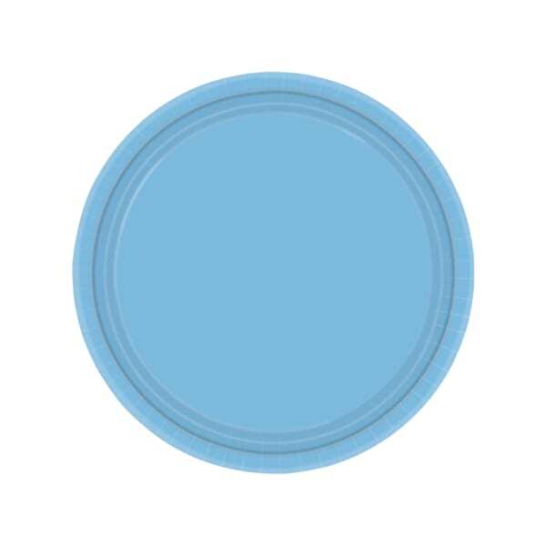 Amscan Paper Plain Party Plates (Pack of 8)