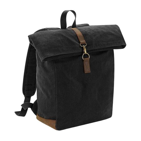 Quadra Heritage Waxed Canvas Leather Accent Backpack