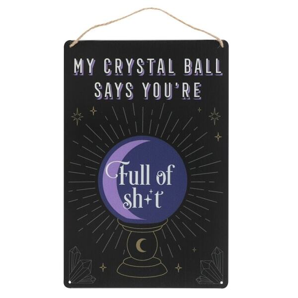 Something Different My Crystal Ball Says... Metal Door Sign