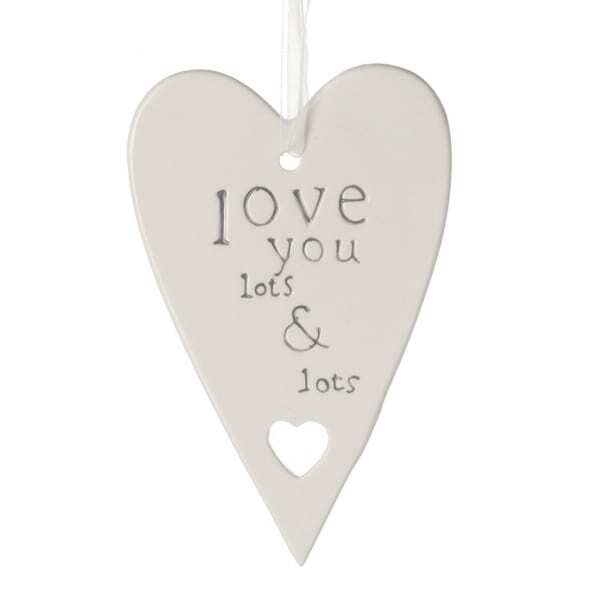 Lots & Lots Heart Plaque (9.5 x 0.6 x 15cm)