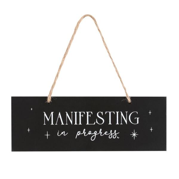 Something Different Manifesting In Progress Hanging Sign