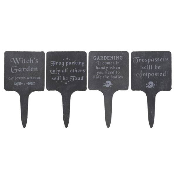 Something Different Gothic Garden Plaque Set (Pack of 4)