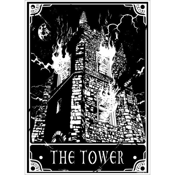 Deadly Tarot The Tower Mini Poster