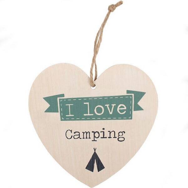 Something Different Love Camping Hanging Heart Sign