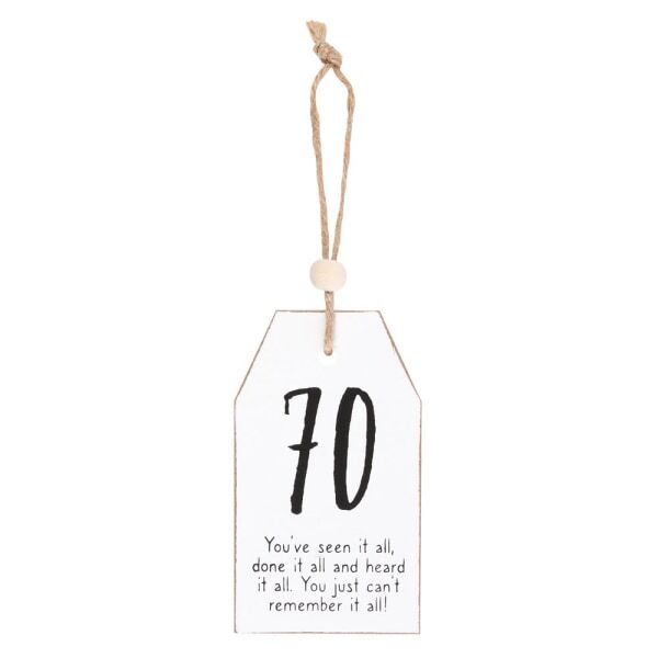 Something Different Milestone 70th Hanging Sign