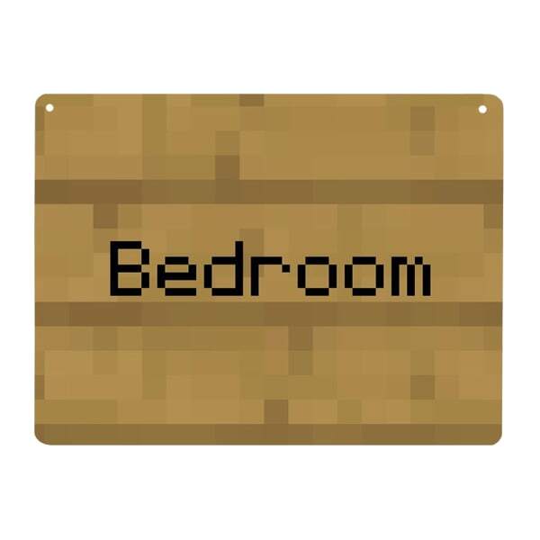 Grindstore Bedroom Note Pixel Mini Tin Sign