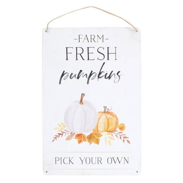 Something Different Farm Fresh Pumpkins Metal Plaque