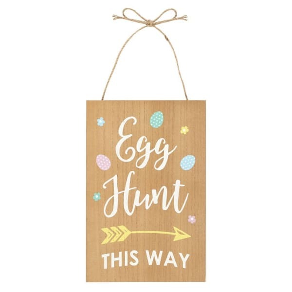 Something Different Egg Hunt This Way Easter Plaque