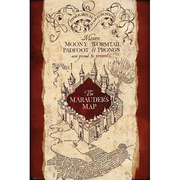 Harry Potter Marauders Map Poster