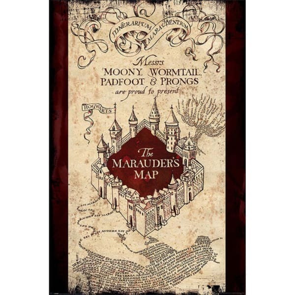 Harry Potter Marauders Map Poster