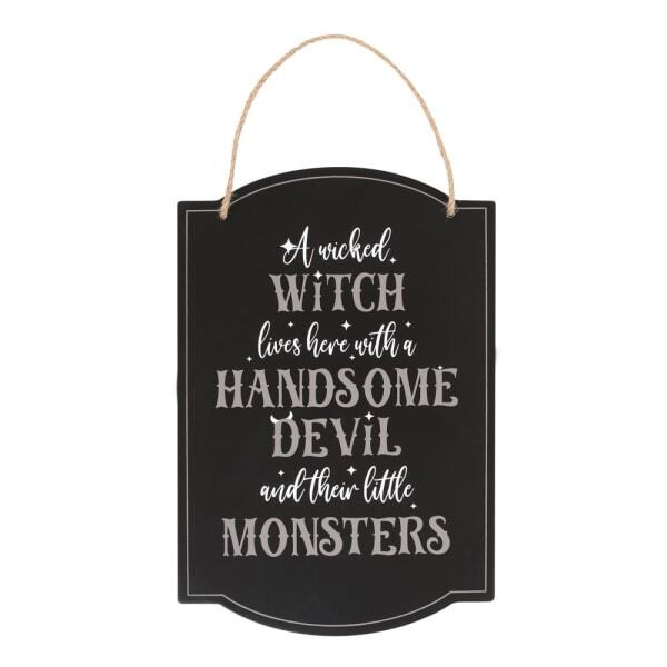 Something Different Wicked Witch Family Hanging Sign