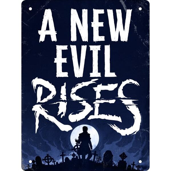 Grindstore A New Evil Rises Tin Horror Plaque (20cm x 15cm)