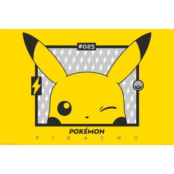 Pokemon Wink Pikachu Poster