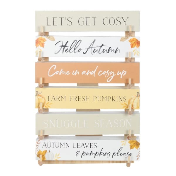 Something Different Autumn Block Door Sign Set (Pack of 36)