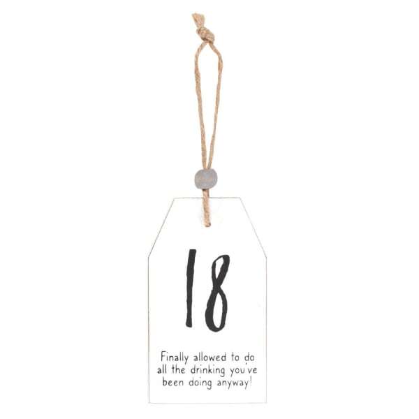 Something Different Milestone 18th Hanging Sentiment Sign