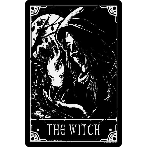 Deadly Tarot The Witch Tin Plaque