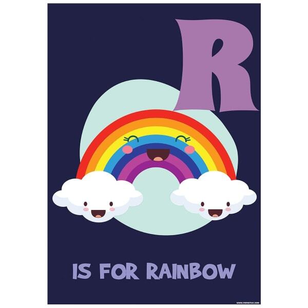 Grindstore R Is For Rainbow Mini Poster