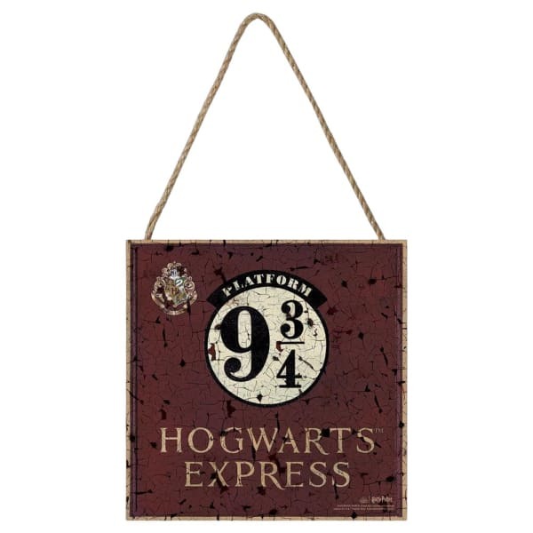 Harry Potter Hogwarts Express Platform 9 3/4 Wood Plaque