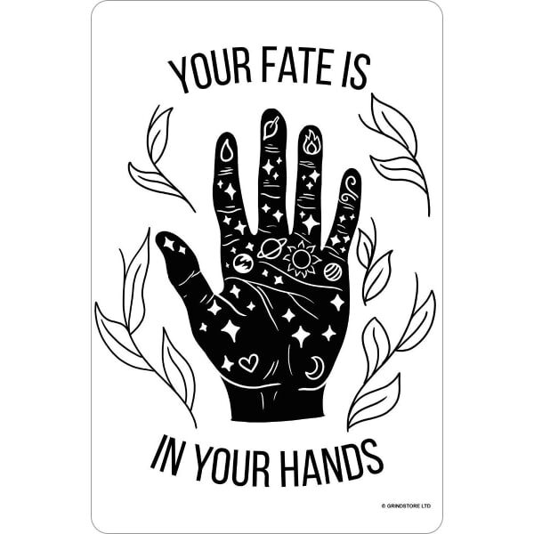 Grindstore Your Fate Is In Your Hands Tin Plaque