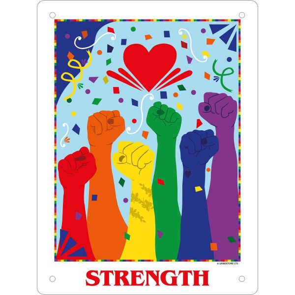 Deadly Tarot Strength Tin Plaque (20cm x 15cm)