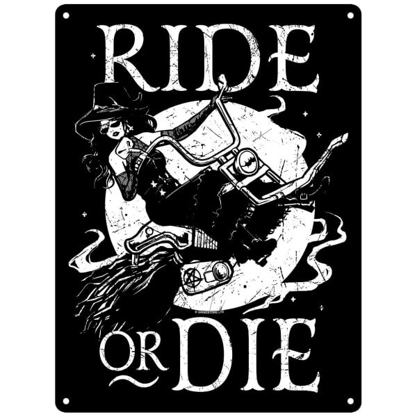 Grindstore Witches Ride Or Die Mini Plaque