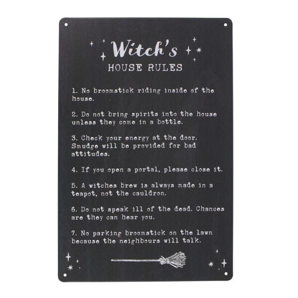 Something Different Witch´s House Rules Plaque