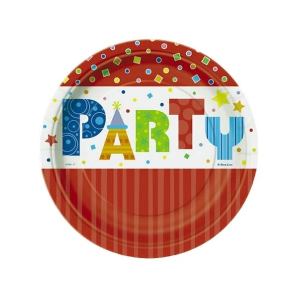 Confetti Party Disposable Plates (Pack of 8)