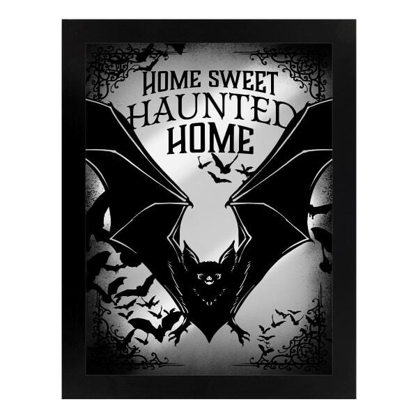 Grindstore Home Sweet Haunted Home Tin Bat Plaque