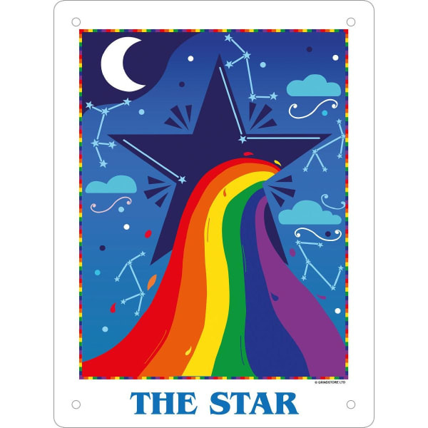 Deadly Tarot Pride Star Tin Mini Plaque