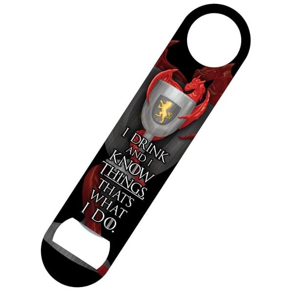 Grindstore I Drink And I Know Things Bar Blade Bottle Opener