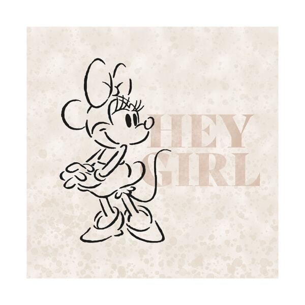 Disney Hey Girl Minnie Mouse Print (40cm x 40cm)