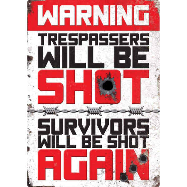 Grindstore Double Warning Tin Sign