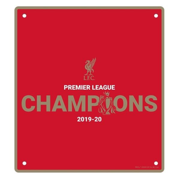 Liverpool FC Premier League Champions 2020 Door Sign