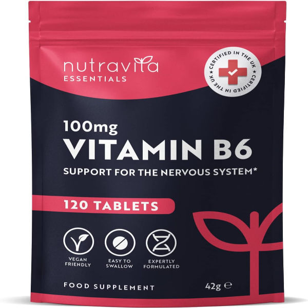 Nutravita Vitamin B6 100mg - 120 Vegan Tablets