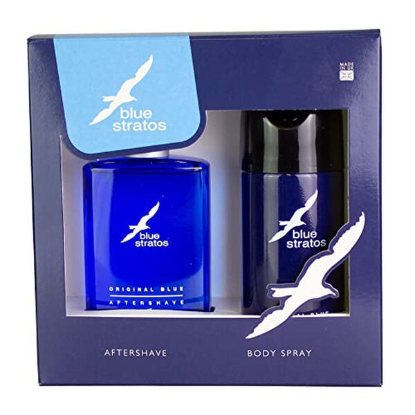 Blue Stratos Set Aftershave + Deodorant Body Spray