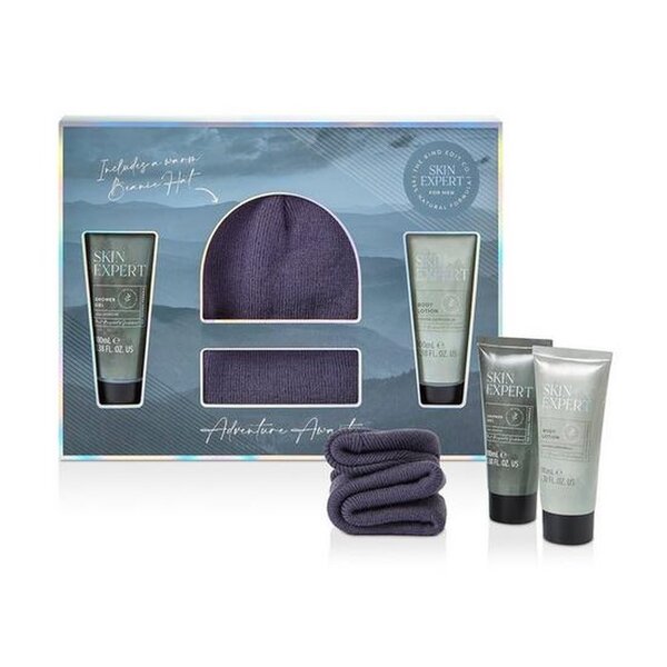 Skin Expert Beanie Gift Set Shower + Lotion + Beanie Hat